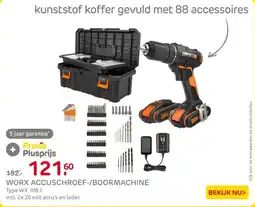 Praxis Worx Accuschroef / Boormachine aanbieding