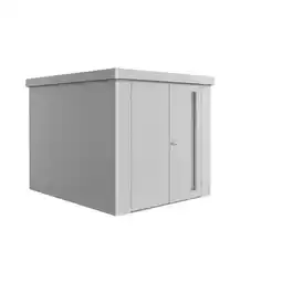 Praxis Biohort Metalen Tuinhuis Neo - Zilver Metallic - 236x292cm - Dubbele Deur aanbieding