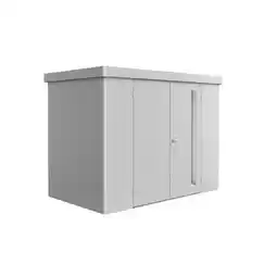 Praxis Biohort Metalen Tuinhuis Neo - Zilver Metallic - 292x180cm - Dubbele Deur aanbieding