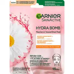 Etos Garnier SkinActive Hydra Bomb Sheet Masker Kamille aanbieding