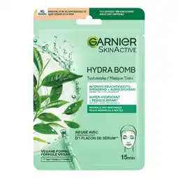 Etos Garnier SkinActive Hydra Bomb Sheet Masker Groene Thee aanbieding