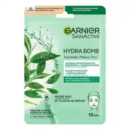 Etos Garnier SkinActive Hydra Bomb Sheet Masker Groene Thee aanbieding