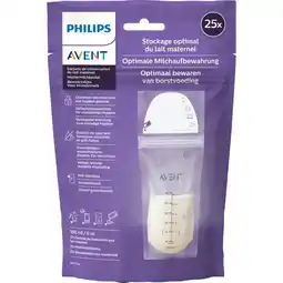 Etos Philips Avent Bewaarzakken Moedermelk 25 stuks aanbieding