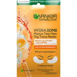 Etos Garnier SkinActive Hydra Bomb Oog Sheet Masker Sinaasappel + Hyaluron aanbieding