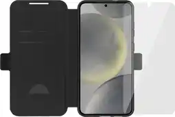 Coolblue BlueBuilt Galaxy S25 Plus Book Case Zwart + Screenprotector Glas aanbieding
