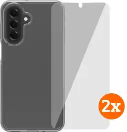 Coolblue BlueBuilt Protective Cover Samsung Galaxy A17 Transparant + Screenprotector Duo Pack aanbieding