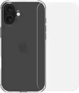 Coolblue BlueBuilt Protective Back Cover iPhone 16 Plus Transparant + Screenprotector Glas aanbieding