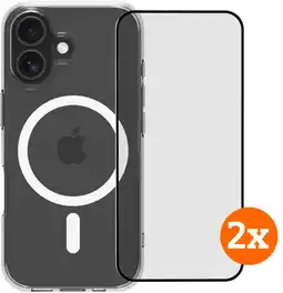 Coolblue BlueBuilt Protective Back Cover MagSafe iPhone 17 Transparant + Screenprotector Duo Pack aanbieding