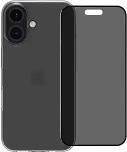 Coolblue BlueBuilt Back Cover iPhone 16 Transparant + Privacy Filter Screenprotector Glas aanbieding