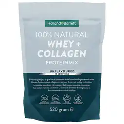 Holland & Barrett Holland & Barrett 100% Natural Whey Protein Collagen - 500g aanbieding