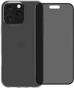 Coolblue BlueBuilt Back Cover iPhone 16 Pro Max Transparant + Privacy Filter Screenprotector Glas aanbieding