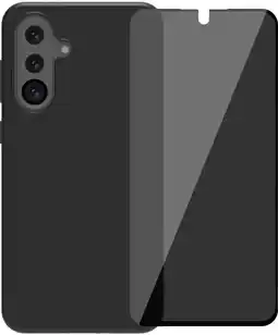 Coolblue BlueBuilt Samsung Galaxy A36 Back Cover Zwart + Privacy Filter Screenprotector Glas aanbieding