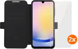 Coolblue BlueBuilt Samsung Galaxy A26 Book Case Zwart + Screenprotector Glas aanbieding