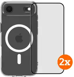 Coolblue BlueBuilt Protective Back Cover MagSafe iPhone Air Transparant + Screenprotector Duo Pack aanbieding