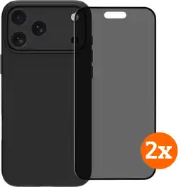 Coolblue BlueBuilt Protective Cover MagSafe iPhone 17 Pro Max + Privacy Screenprotector Duo Pack aanbieding