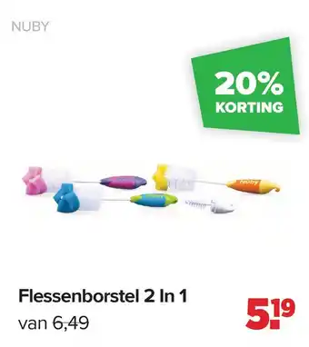 Baby-Dump Flessenborstel 2 In 1 aanbieding