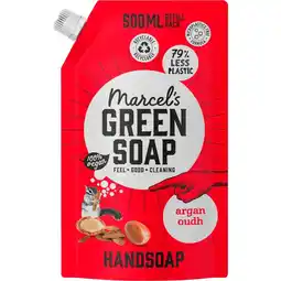 Etos Marcel's Green Soap Argan & Oudh Handzeep Navulling 500 ML aanbieding