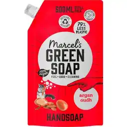 Etos Marcel's Green Soap Argan & Oudh Handzeep Navulling 500 ML aanbieding