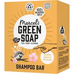 Etos Marcel's Green Soap Vanilla & Cherry Blossom Shampoo Bar 90 GR aanbieding