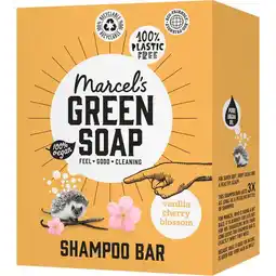 Etos Marcel's Green Soap Vanilla & Cherry Blossom Shampoo Bar 90 GR aanbieding