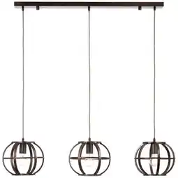 Praxis Brilliant hanglamp Basia zwart 3xE27 aanbieding