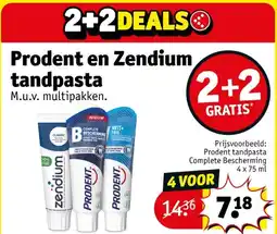 Kruidvat Prodent en Zendium tandpasta aanbieding