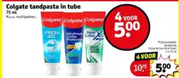 Kruidvat Colgate tandpasta in tube aanbieding