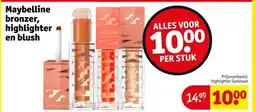Kruidvat Maybelline bronzer, highlighter en blush aanbieding