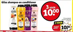 Kruidvat Gliss shampoo en conditioner aanbieding