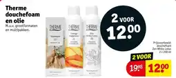 Kruidvat Therme douchefoam en olie aanbieding
