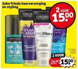 Kruidvat John Frieda haarverzorging en styling aanbieding