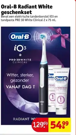 Kruidvat Oral-B Radiant White geschenkset aanbieding