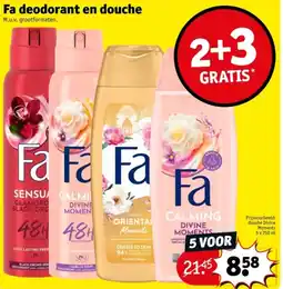 Kruidvat Fa deodorant en douche aanbieding