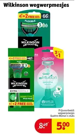Kruidvat Wilkinson wegwerpmesjes aanbieding