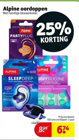 Kruidvat Alpine oordoppen aanbieding