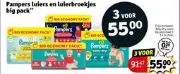 Kruidvat Pampers luiers en luierbroekjes big pack aanbieding