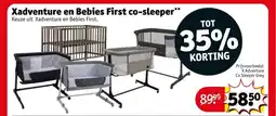 Kruidvat Xadventure en Bebies First co-sleeper aanbieding