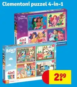Kruidvat Clementoni puzzel 4-in-1 aanbieding