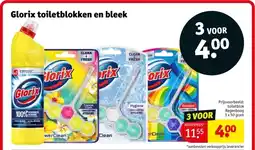Kruidvat Glorix toiletblokken en bleek aanbieding