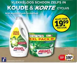 Kruidvat Ariel wasmiddel pods en vloeibaar aanbieding