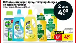 Kruidvat Dettol allesreiniger, spray, reinigingsdoekjes en machinereiniger aanbieding