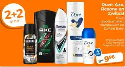 Trekpleister Dove, Axe, Rexona en Zwitsal aanbieding