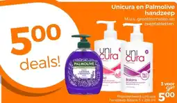 Trekpleister Unicura en Palmolive handzeep aanbieding