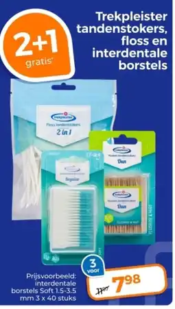 Trekpleister Trekpleister tandenstokers, floss en interdentale borstels aanbieding