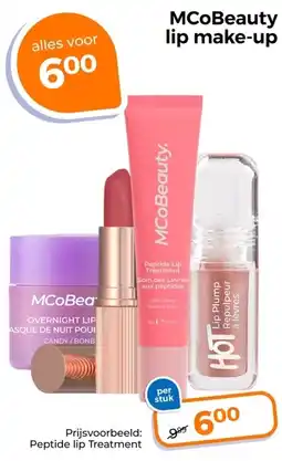 Trekpleister MCoBeauty lip make-up aanbieding