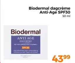 Trekpleister Biodermal dagcrème Anti-Age SPF30 aanbieding