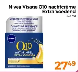Trekpleister Nivea Visage Q10 nachtcrème Extra Voedend aanbieding