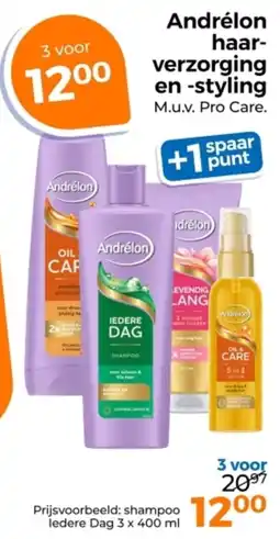 Trekpleister Andrélon haarverzorging en -styling aanbieding
