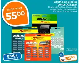 Trekpleister Gillette en Gillette Venus XXL-pak aanbieding