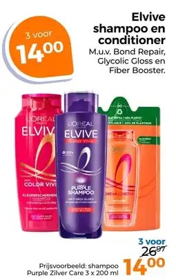 Trekpleister Elvive shampoo en conditioner aanbieding